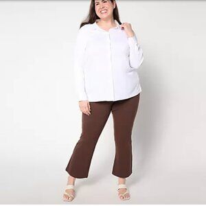 Pant - Ponte Kick Flare - Merlot - 20W - Belle by Kim Gravel